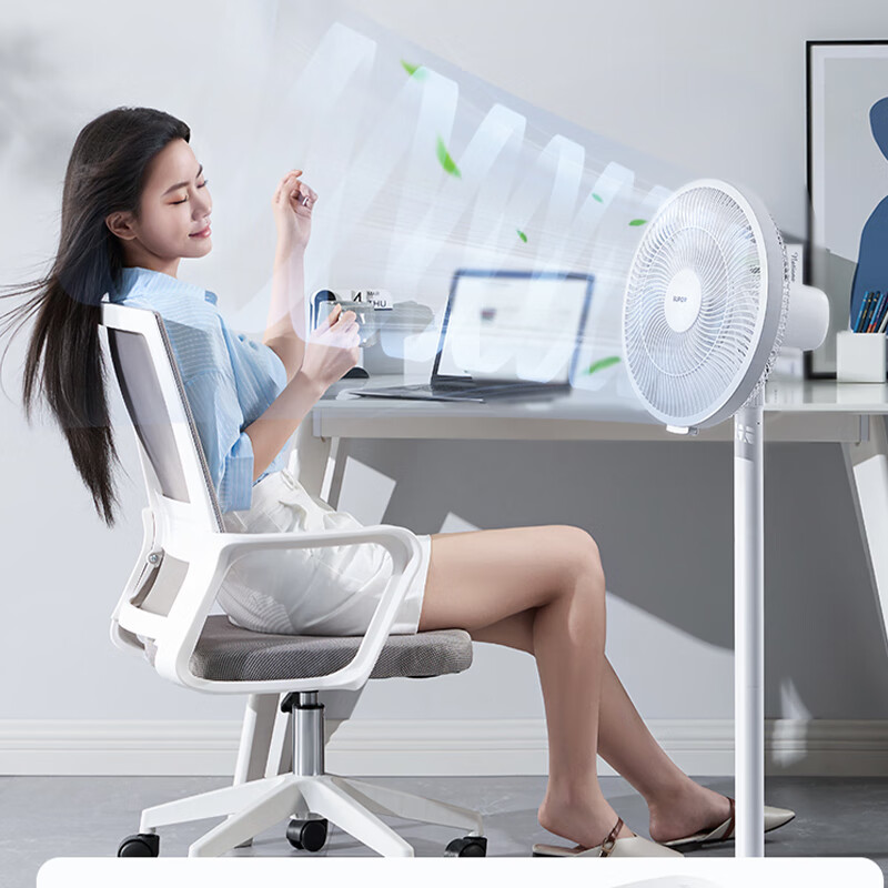 苏泊尔（SUPOR）落地扇家用智能电风扇立式节能安静低噪卧室宿舍台式大风量摇头电扇抗菌扇叶触控款FP-092A-30