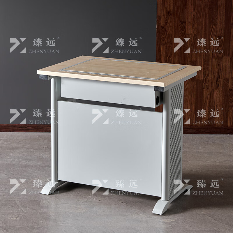 臻远ZY4012419隐藏式翻转电脑桌培训桌办公桌C款单人位
