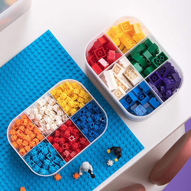 茶花（CHAHUA）茶花收纳盒桌面小盒子收纳格半透明磨砂 美纳带把手收纳盒150005