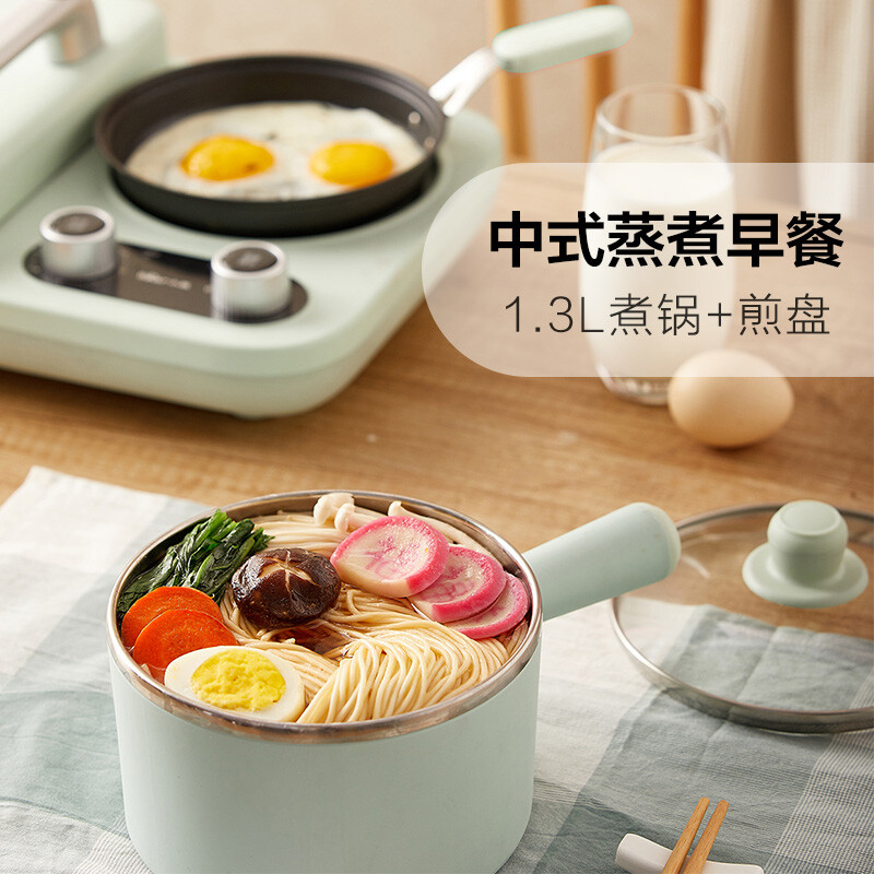 小熊（Bear）早餐机 三明治早餐机多士炉面包机电饼铛电热锅电火锅电蒸锅多功能煎饼锅 DSL-A13F1