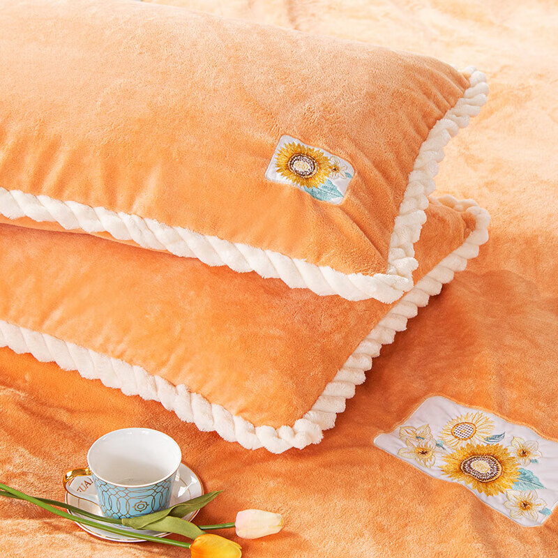 富安娜家纺三件套牛奶绒 单人加厚被套冬季 学生法兰绒保暖床品套件 儿童防静电暖暖绒被套枕套 152*210cm