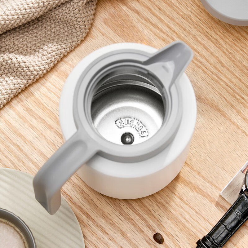 茶花（CHAHUA） 茶花保温水壶家用大容量便携热水壶学生热水瓶保温水瓶不锈钢 【1.2L】白色