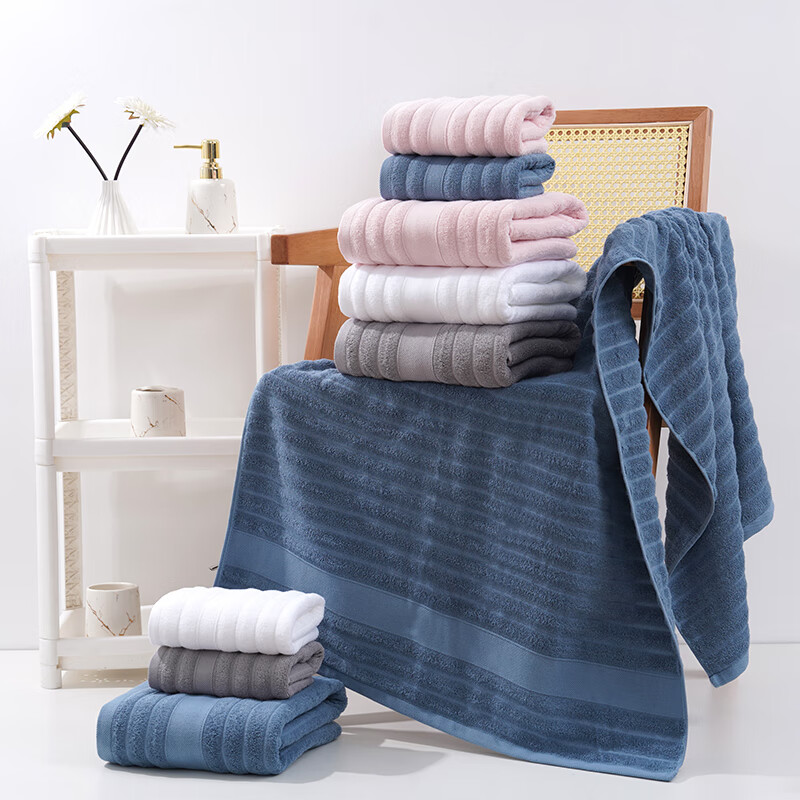 汉司家纺 35*75cm 纯棉商务水纹毛巾(计价单位：块) 多色