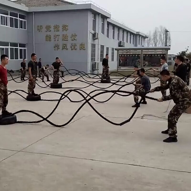 普洛战绳格斗绳锻炼专业体能MMA格斗训练绳健身甩绳15m长38mm直径