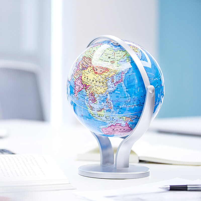 得力（deli） 金属漆地球仪 万向/单轴地球仪 办公用品教学文具 开学推荐 2167（学生万向地球仪直径14.2cm）