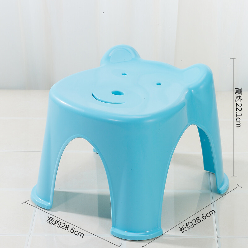 茶花（CHAHUA）茶花卡通儿童凳子防滑凳塑料浴室卧室加厚耐用型 0849 【2个装】恬静粉