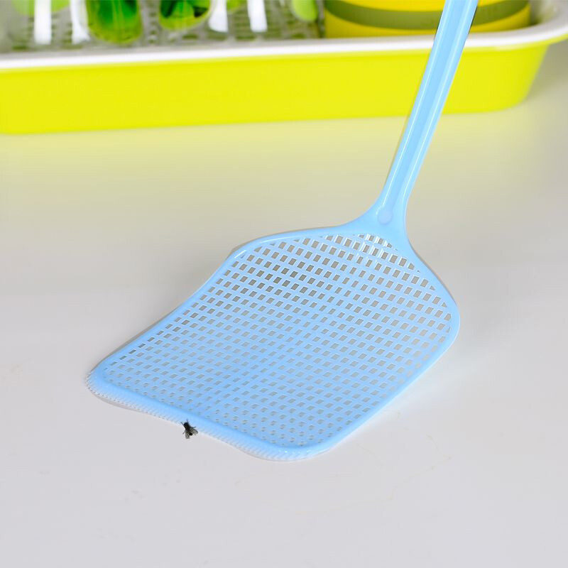 茶花（CHAHUA） 茶花塑料苍蝇拍夏季家用厨房客厅苍蝇圆形拍方形拍苍蝇拍 塑柄蝇拍 随机色