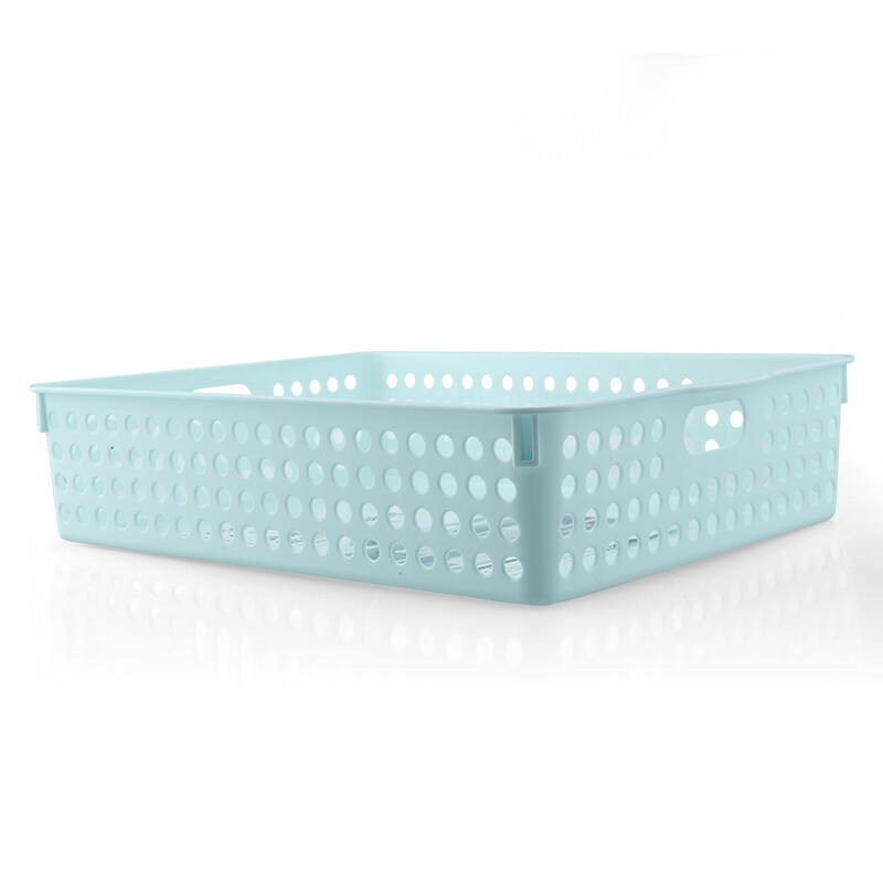 茶花（CHAHUA）茶花加大号零食收纳筐桌面收纳整理盒玩具盒A4纸盒文具框 【2895】粉色4个装35.5*26*8cm