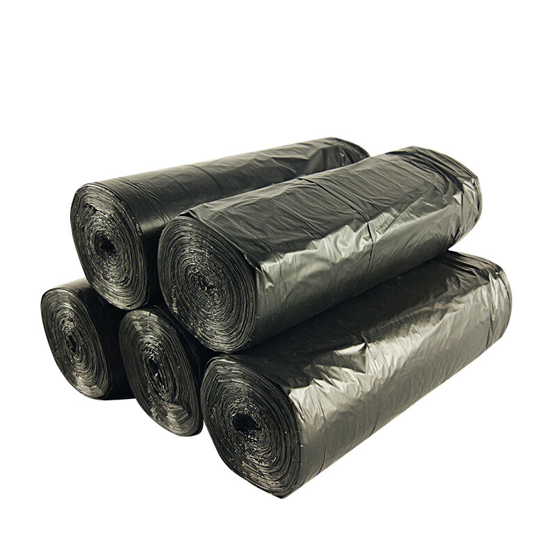 妙洁 耐用平底垃圾袋 中号*150只装 加厚黑色 韧性强 文明干湿分类