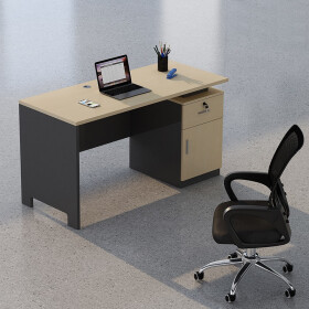 麦森（maisen）办公桌 现代简约办公家具员工工位写字台桌子 1.4米枫木+铁灰色 单桌 颜色可选 MS-XZZ-0503