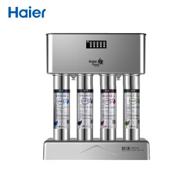 海尔（Haier）净水器家用600G大通量不锈钢无桶直饮机HSDF-M6(G5)智能版净水机 不锈钢色