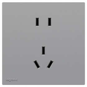 罗格朗（LEGRAND） 开关插座面板 五孔插座暗装电源套装 畅境艺术灰五孔10只 插座