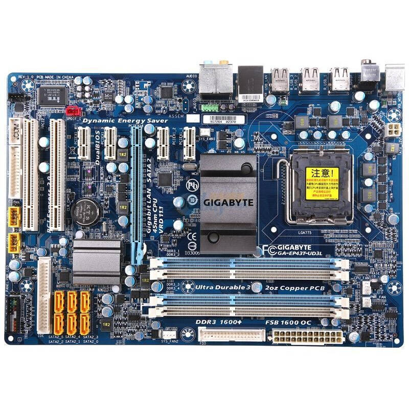 技嘉(gigabyte)ga-ep43t-ud3l主板 rev 1.0(intel p43/lga 775) 自营