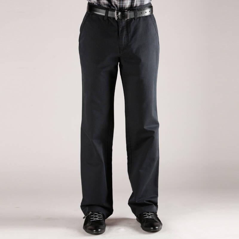 joeone九牧王 裤子 时尚直筒纯棉休闲裤jbk0310441 蓝色 104