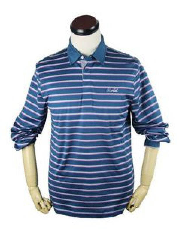 美国花雨伞男装 t恤蓝色涤棉长袖t恤 舒适抗皱ap10321909-3006 s