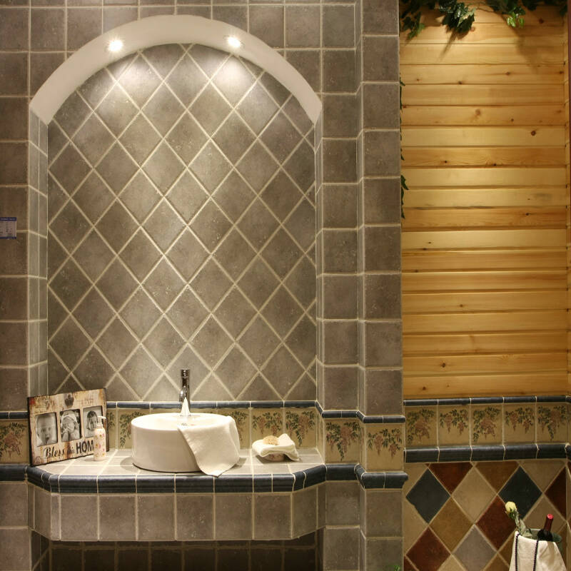 【马可波罗瓷砖】仿古砖1295e系列fa1300 厨房卫生间阳台墙砖 灰色