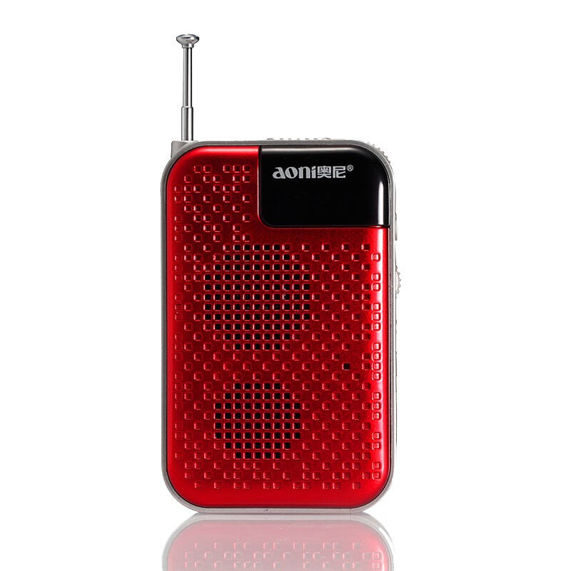 奥尼(aoni)散步机s400Ⅱ代 便携插卡收音音箱 可乐红 自营