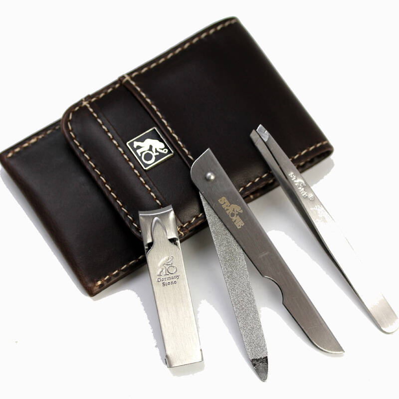 德国司顿stone 指甲刀 修甲 全钢指甲钳德国 礼盒套装 stc007b