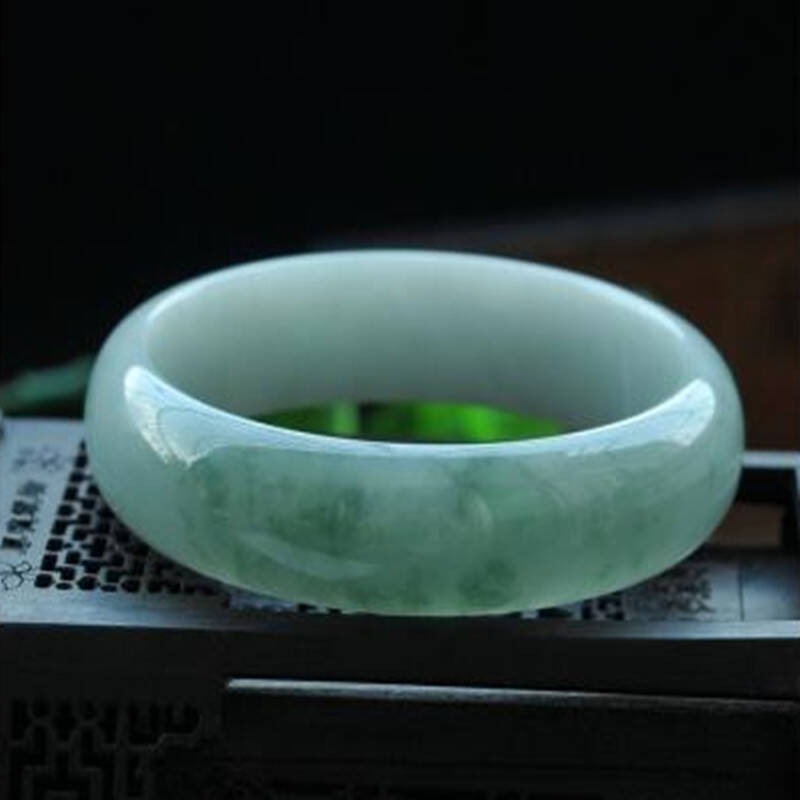 伊莱特珠宝 吉祥如意豆种翡翠手镯 62mm 内径54mm