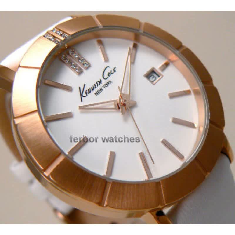 kenneth cole newyork 凯尼斯·柯尔 女士圆形皮带石英手表 kc2743