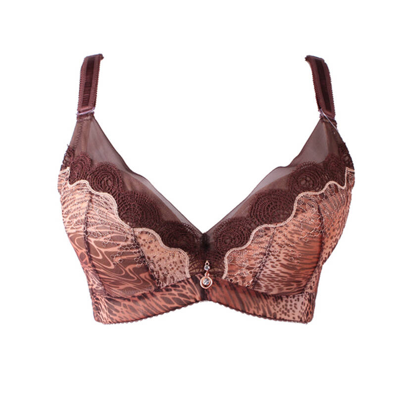 秀黛秋冬幻彩凝香 刺绣聚拢内衣 侧收上托文胸 b杯巧克力色 85b