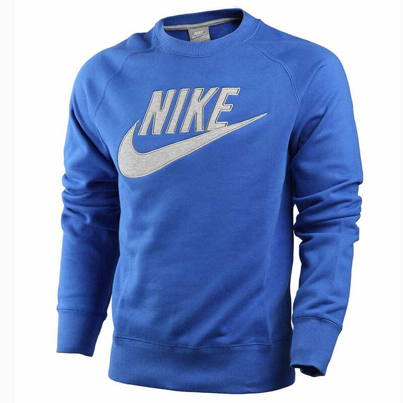 耐克nike新款男子运动针织圆领套头卫衣 539937-403 蓝色 xl