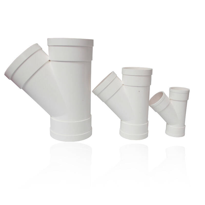 联塑pvc排水管斜三通 50mm 75mm 110mm斜三通 斜三通50mm