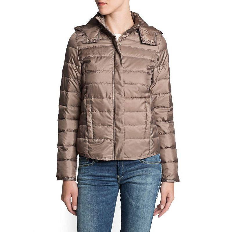 mango2013|可折叠连帽羽绒服|13025507 棕色 m