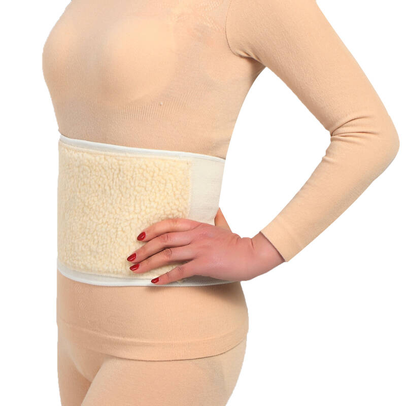 锦玉世家保暖护腰带 中老年秋冬季毛绒保暖护腹带护胃带ry3024 米色