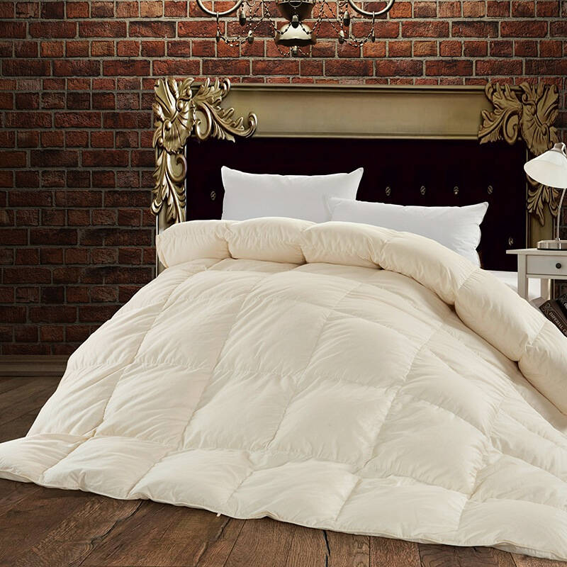 洛兰家纺 羽绒被 70%充绒量 80s面料高档被芯床上用品 米黄色 220*240