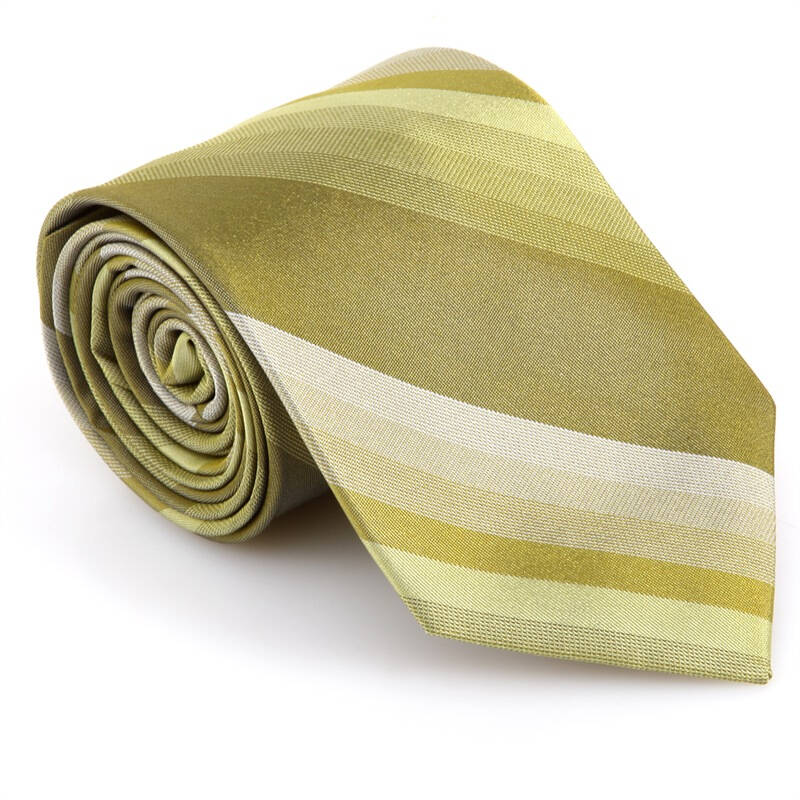 calvinkleinck卡尔文克莱男士稳重金色丝质条纹样式领带42014271726