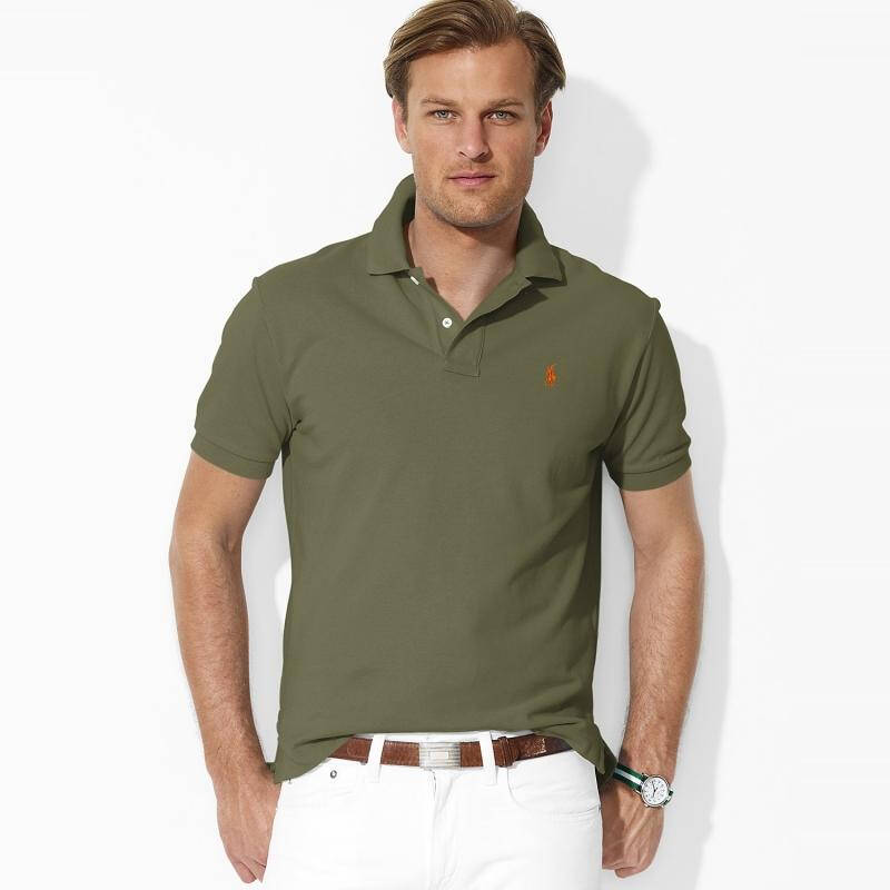 拉夫劳伦马球 polo by ralph lauren 男式短袖polo衫 thermal green q