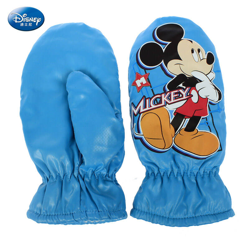 迪士尼disney米奇秋冬儿童宝宝手套连指保暖手套sm70001 蓝