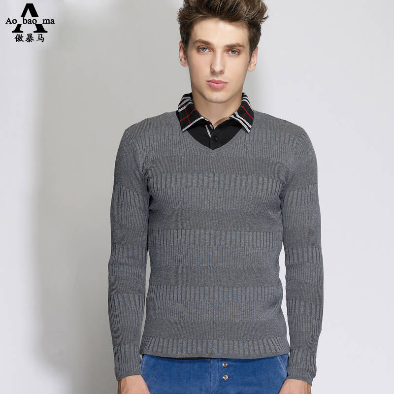 傲暴马2013款针织衫700003 灰色 xxxl