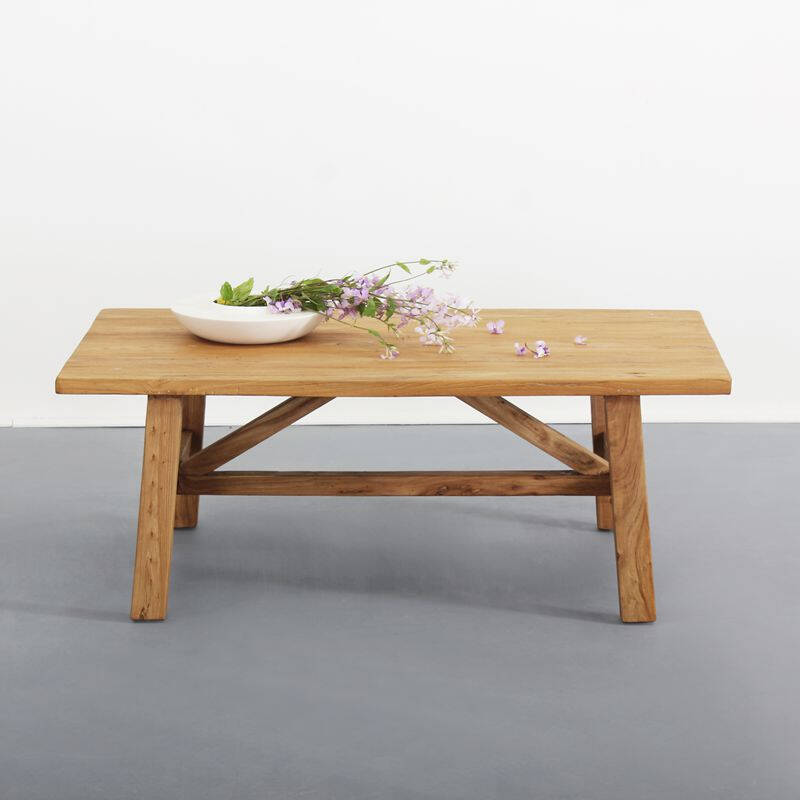 铮舍家居 老榆木茶几 实木现代简约小桌子 原木色