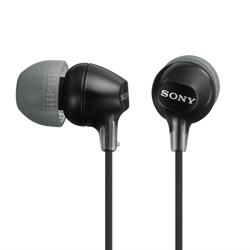 索尼（SONY） MDR-EX15LP 耳機(jī)入耳式重低音手機(jī)通用電腦音樂(lè)耳塞? 黑色