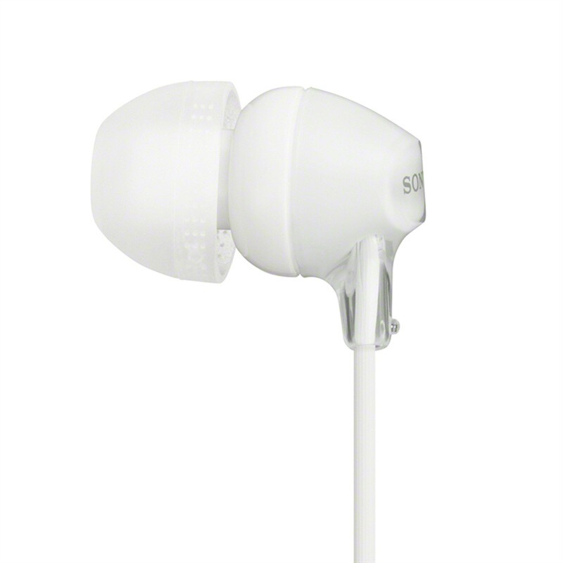 索尼（SONY） MDR-EX15AP 入耳式耳机有线带麦手机通话高音质耳机 白色