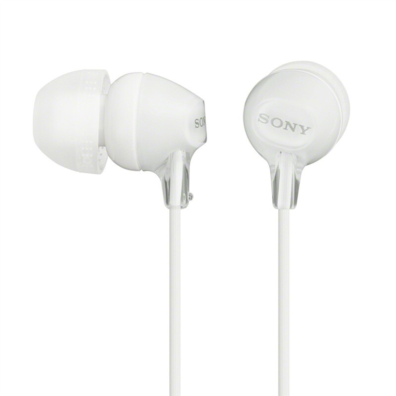 索尼（SONY） MDR-EX15LP 耳机入耳式重低音手机通用电脑音乐耳塞? 白色