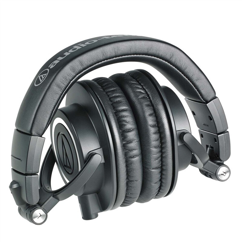 铁三角（Audio-technica）ATH-M50X BK 头戴式专业全封闭监听音乐HIFI耳机 黑色