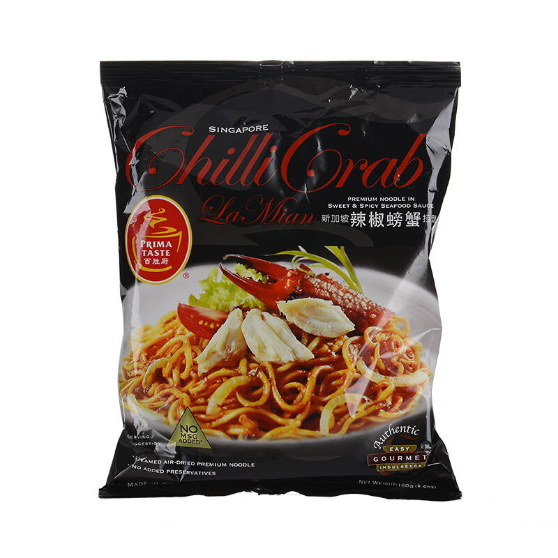 品店 百胜厨辣海鲜风味拉面160g非油炸型方便面新加坡进口