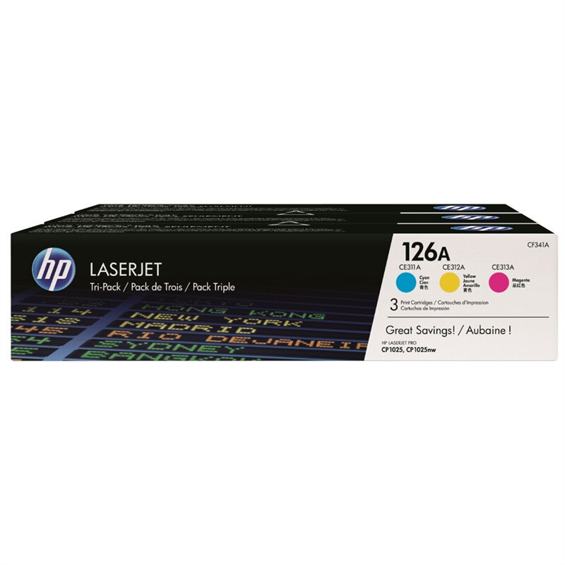 惠普（HP）CF341A 三色硒鼓套裝（含CE311A/CE312A/CE313A，適用于LaserJet CP1025/M175a/M175nw/M275）