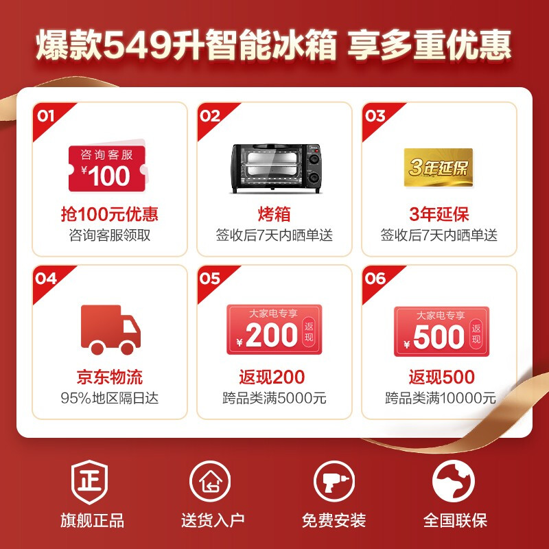 美的(Midea)549升冰箱雙開門對(duì)開家用一級(jí)能效變頻風(fēng)冷無(wú)霜智能BCD-549WKPZM(E)  炫晶灰