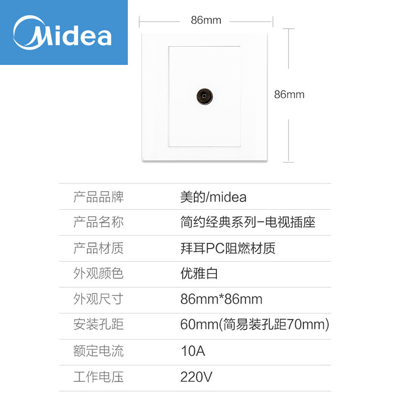 美的86型开关插座怎么样？评价如何？