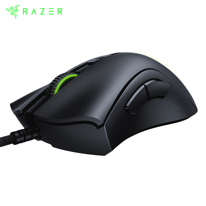 雷蛇 Razer 炼狱蝰蛇V2 有线鼠标 游戏鼠标 RGB鼠标 人体工程学 20000DPI 8键自定义编程 黑色 