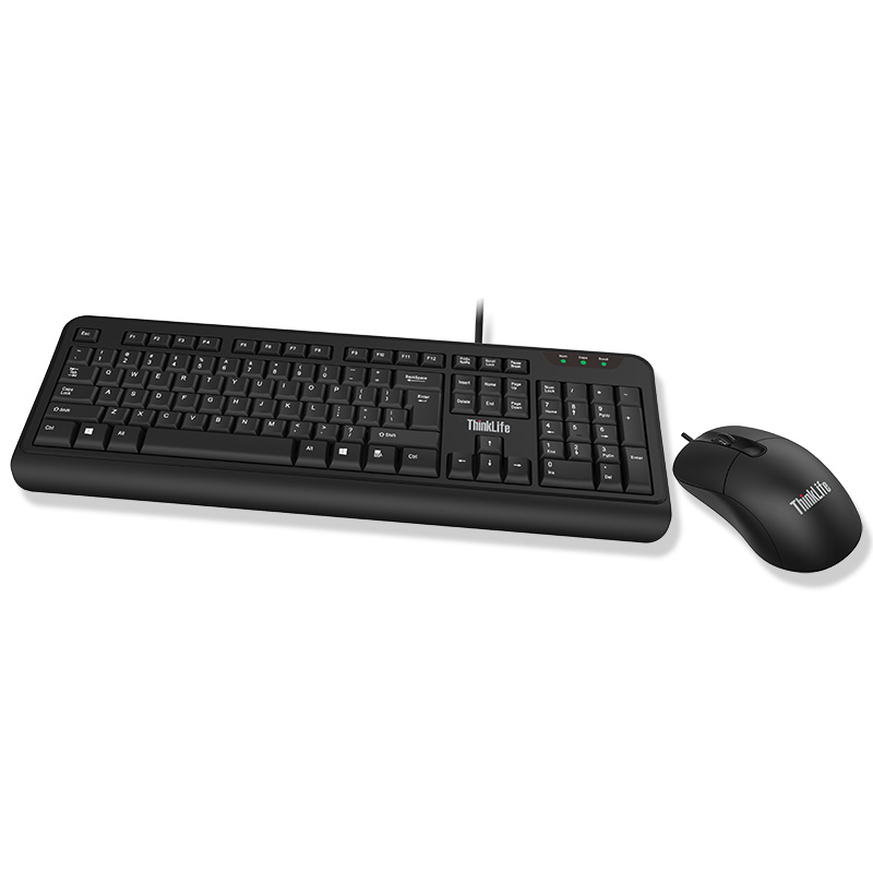 联想ThinkLife 有线键鼠套装 KM130 键盘鼠标组合 游戏办公通用 适用联想、ThinkPad、ThinkBook等笔记本、台式机 36003112