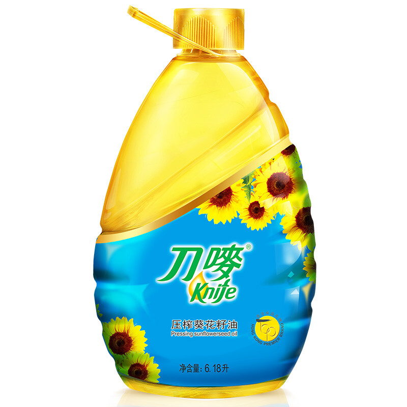 刀唛knife食用油葵花籽6.18l压榨一级京东定制