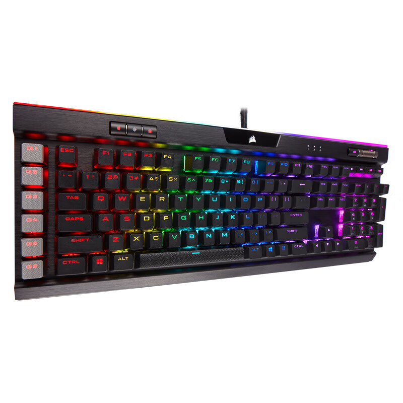 美商海盗船 (USCORSAIR) K95 RGB PLATINUM XT 机械键盘 游戏键盘 有线键盘 全尺寸 黑色 樱桃茶轴