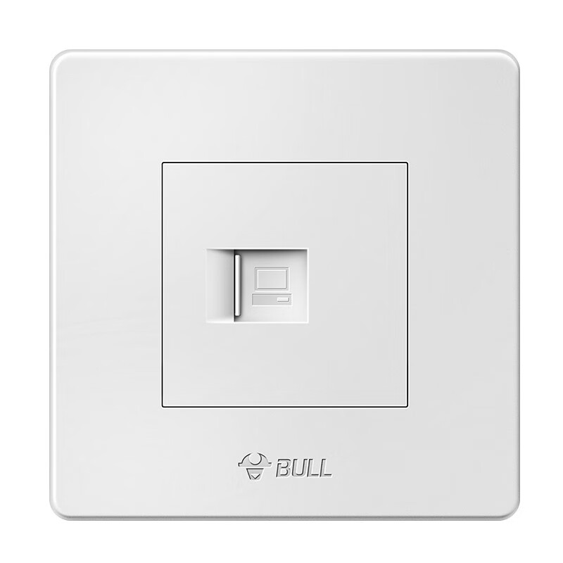 公牛(BULL) 开关插座 G07系列 一位电脑打线型六类插座 86型面板G07T102B 白色 暗装