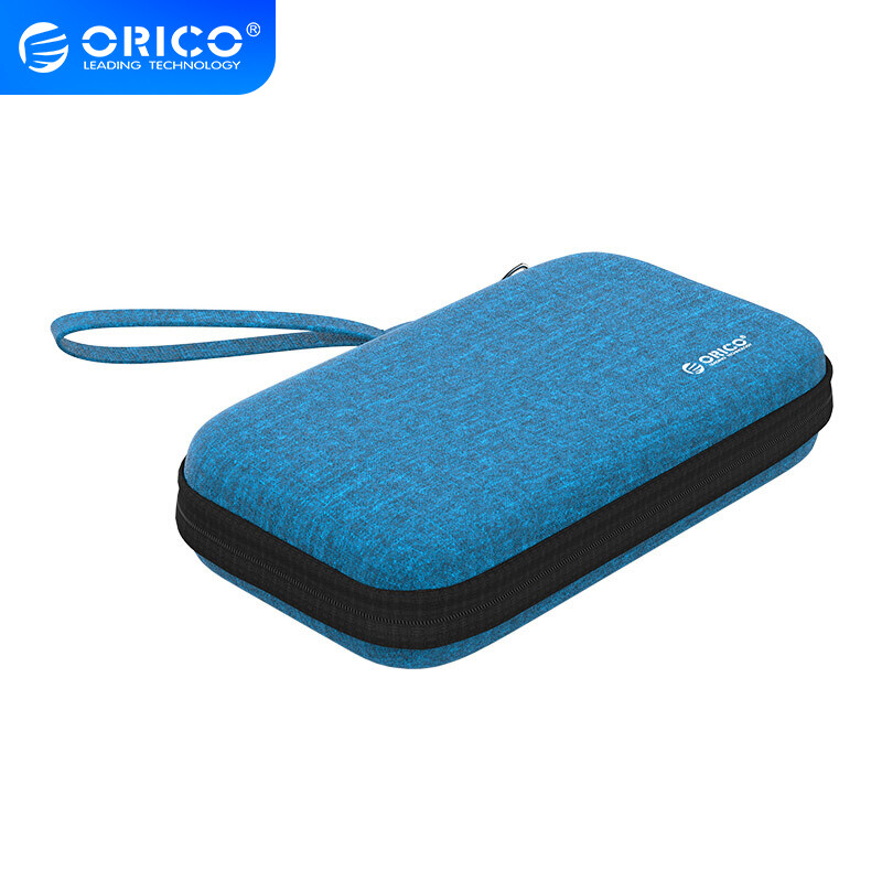 奥睿科（ORICO）2.5英寸移动硬盘保护包 多功能数码收纳包牛津布耐磨便携保护套盒子  蓝色PH-D1