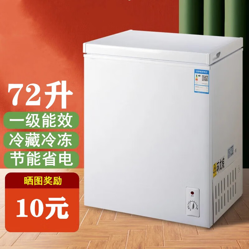 小冰柜迷你冷藏冷冻转换家用节能卧式一级能耗小型变温冷柜永耐力 72升（一级能效）